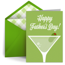 Father's Day Martini card image