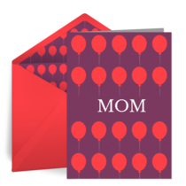 Birthday Balloons for Mom card image