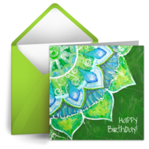 Green Petals card image