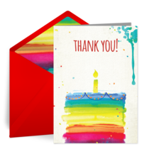 Rainbow Birthday Cake card image