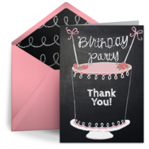 Chalkboard Birthday Cake card image