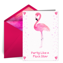 Party Flamingo card image