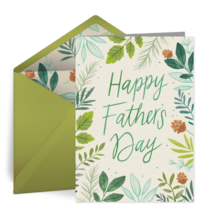 Father's Day Floral card image