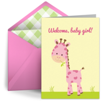 Baby Giraffe card image