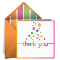 Bubbles Thank You card image