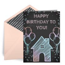 Birthday At Home For Her card image