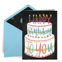 Happy Birthday To You Chalk card image