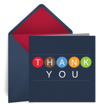 Birthday Thank Colorful Dots card image