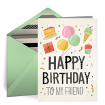 Happy Birthday, Friend card image