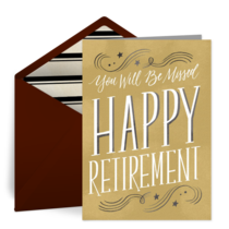 Happy Retirement card image