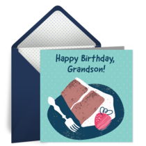 Grandson Birthday card image