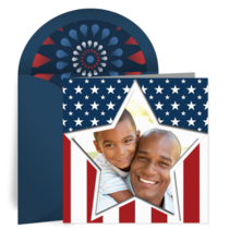 Stars and Stripes Photo card image