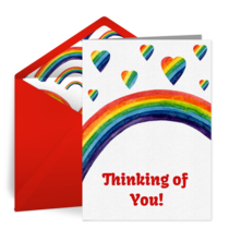 Rainbow Thinking Of You card image