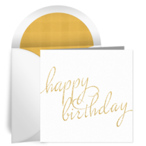 Birthday Script Glitter card image
