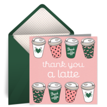 Thanks A Latte Cups card image