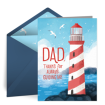 Father’s Day Lighthouse card image