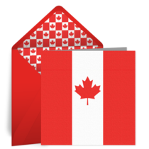 Flag Canada Day card image