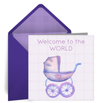 Welcome to the World Stroller card image