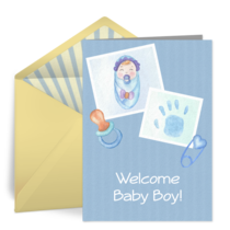 Scrapbook Baby Boy card image